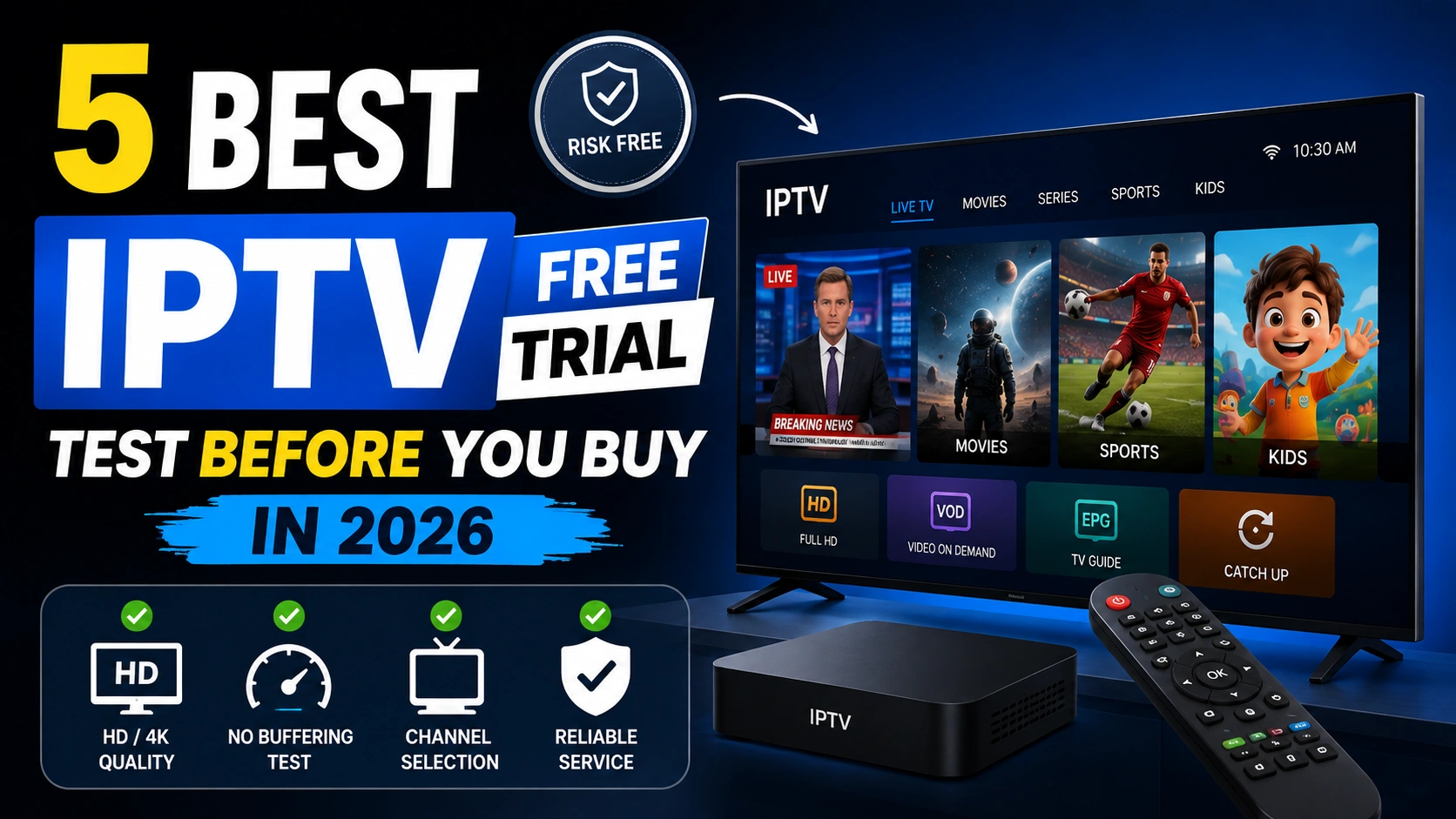 5 best IPTV free trial options to test before you buy in 2026