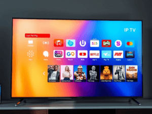 IPTV Subscription USA streaming interface displayed on modern smart TV screen
