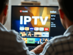 IPTV Service streaming on a laptop