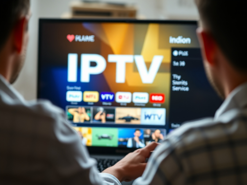 IPTV Service streaming on a laptop