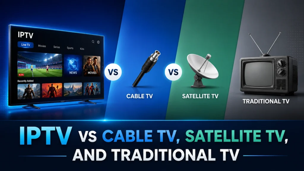 IPTV vs Cable TV, Satellite TV, and Traditional TV